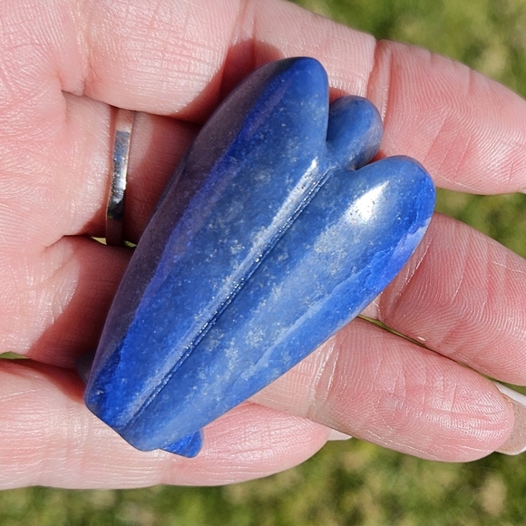 Blue Adventurine Angel Carving 2" - Picture 3 of 3